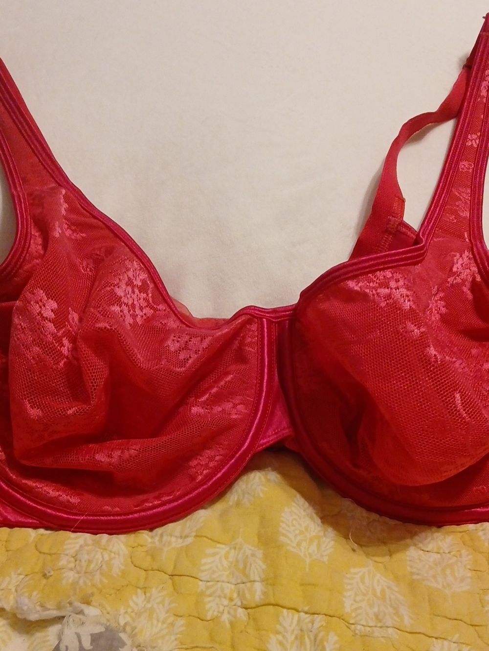 CACIQUE LANE BRYANT Underwire Lace Bright Pink Bra 44D NWT